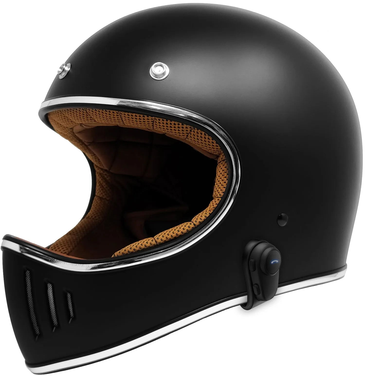 GDM REBEL Retro Motorcycle Helmet with Bluetooth Headset