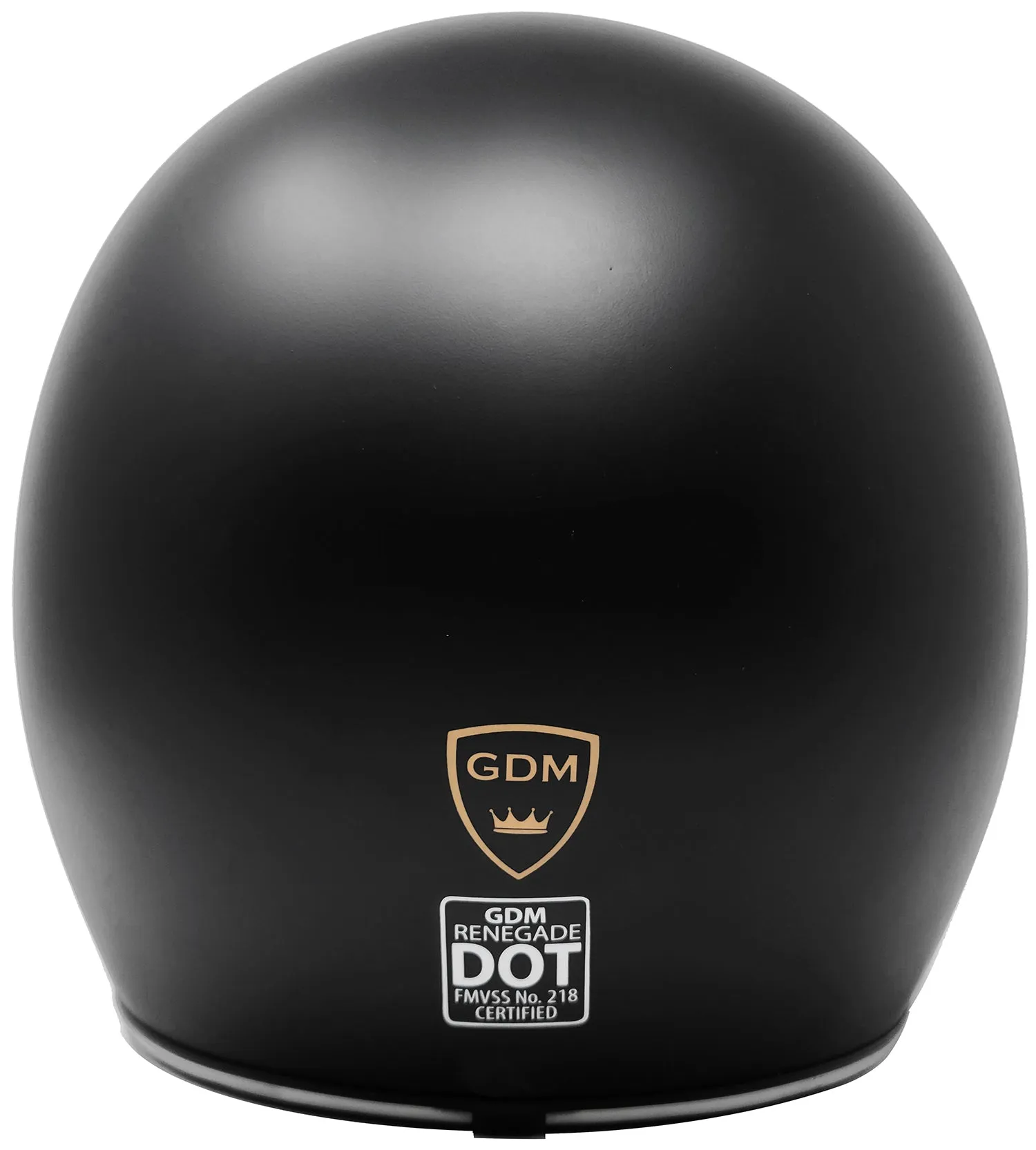 GDM RENEGADE Bluetooth Open Face Motorcycle Helmet 3/4 Vintage Matte Black