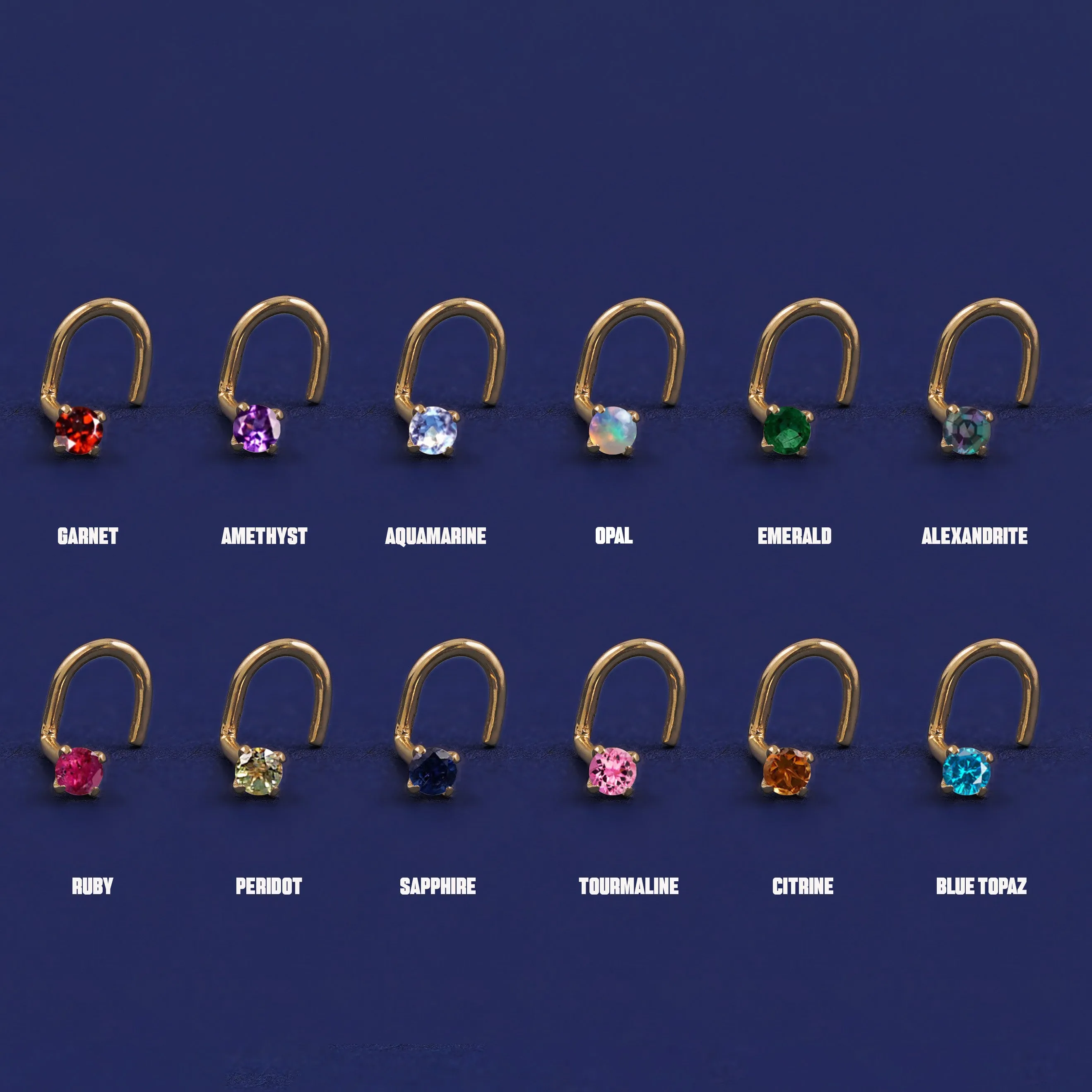 Gemstone Nose Stud