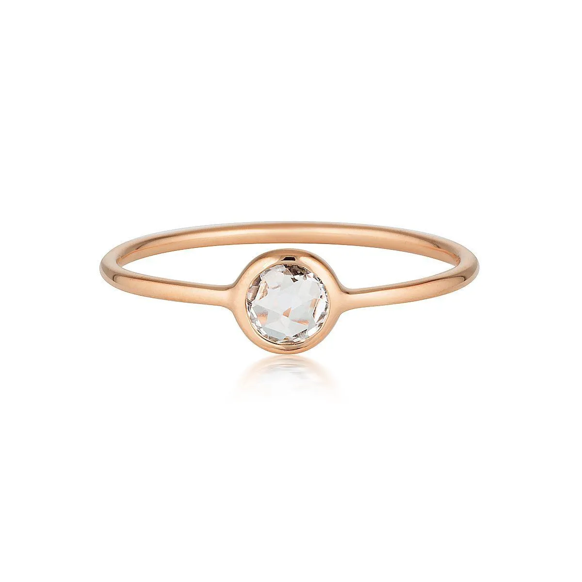 Georgini - Eos Rose Gold White Topaz Ring