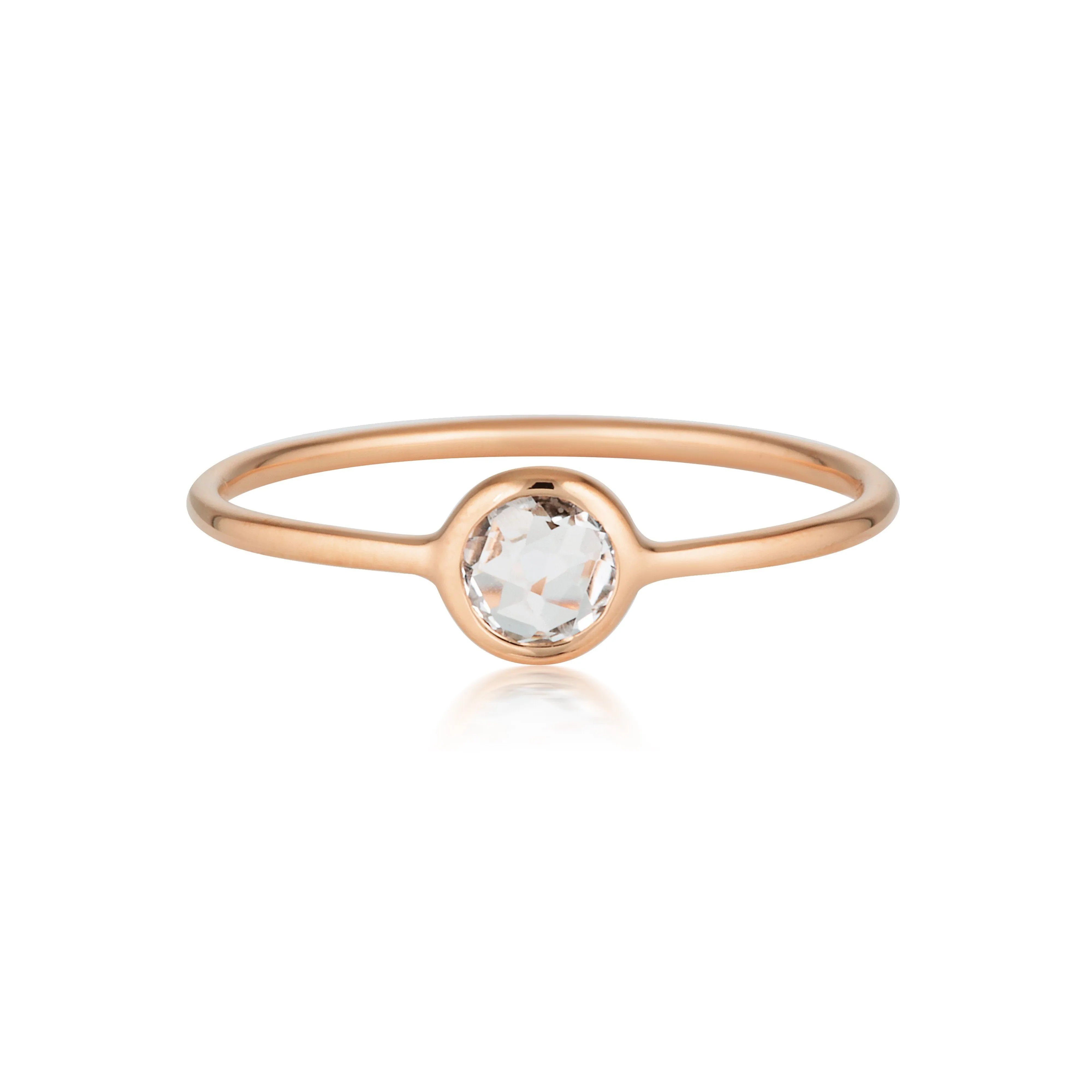 Georgini - Eos Rose Gold White Topaz Ring