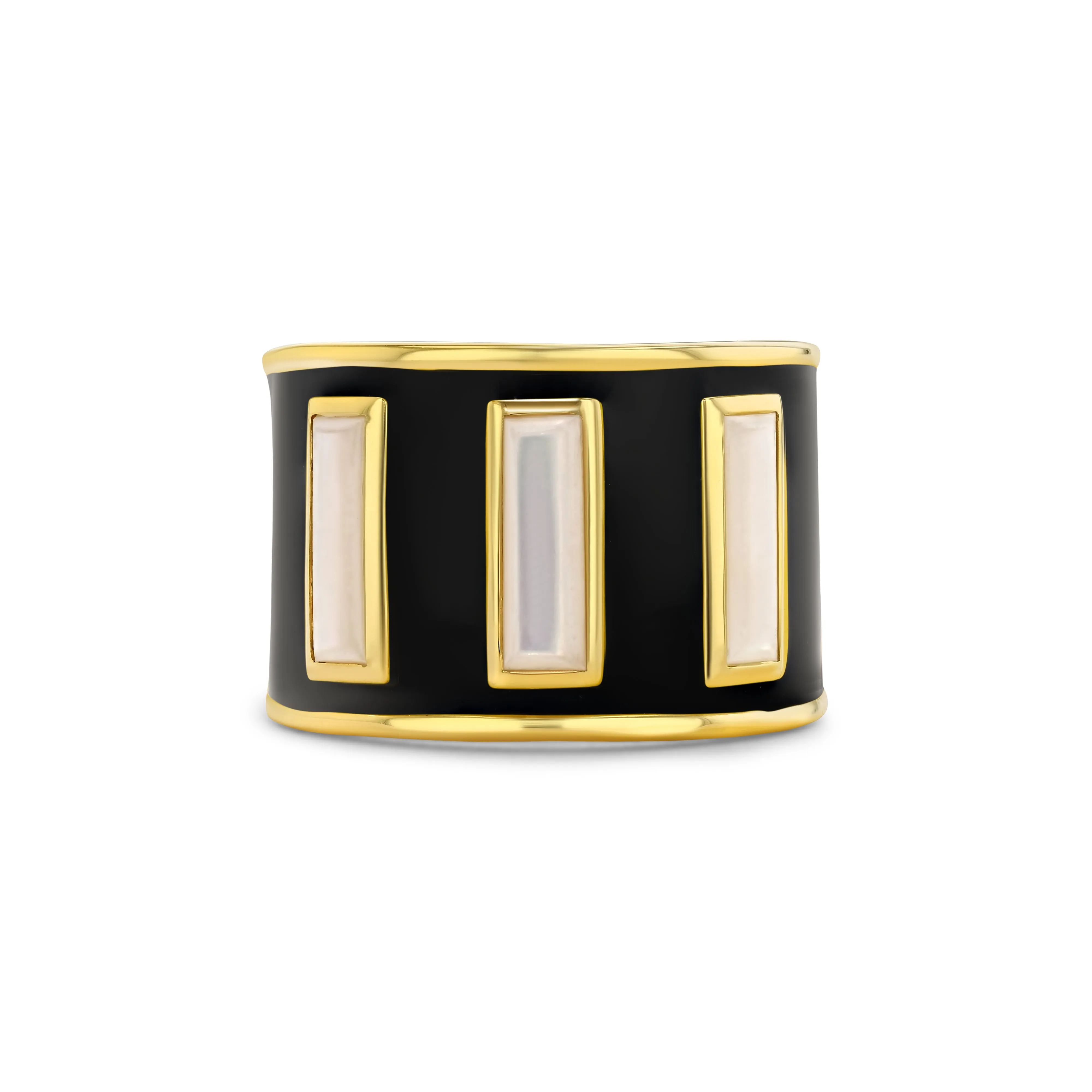 Gigi Ring in Black Enamel