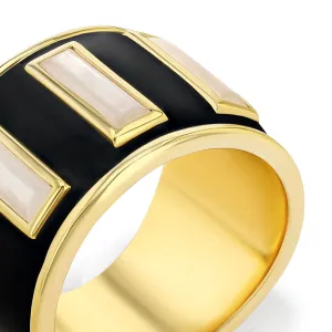 Gigi Ring in Black Enamel