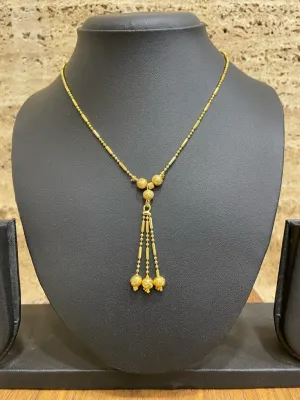 Gold Necklace Single Line Gold Plated Chain Latest New Designs in Gold Jewellery (20 inches)
