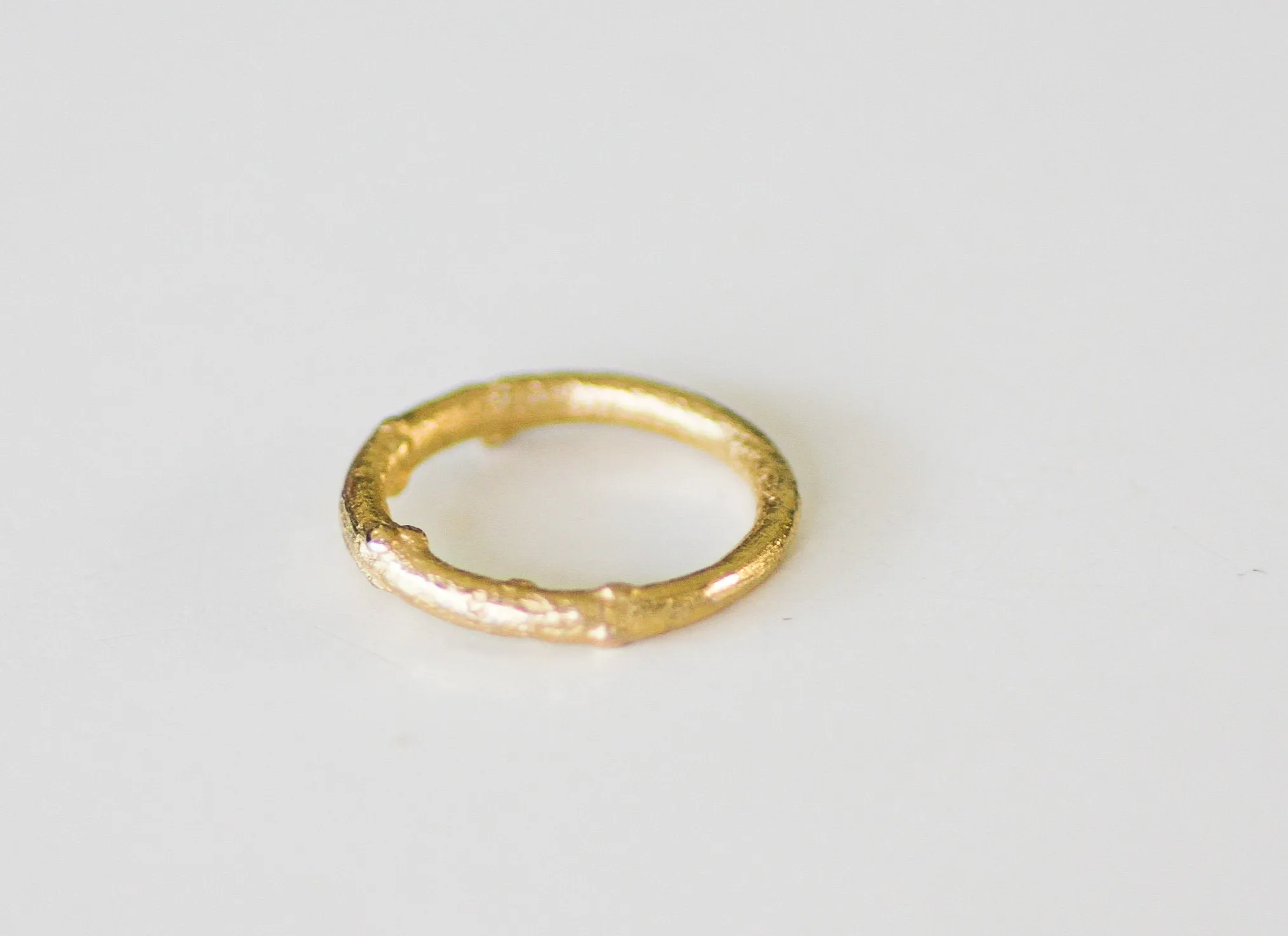 Gold Stacking Branch 3 Rings Set