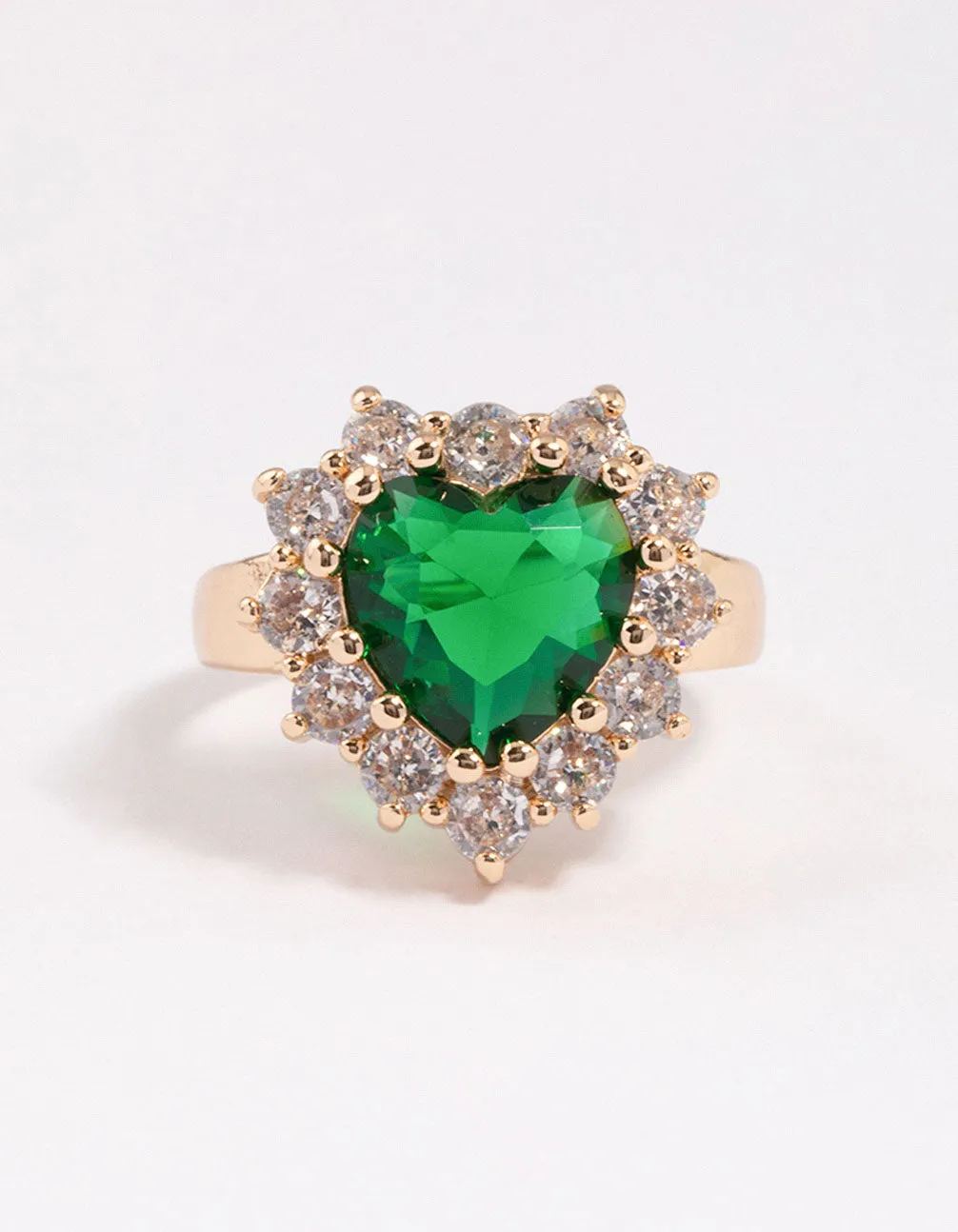 Gold Stone Heart Surrounded Ring
