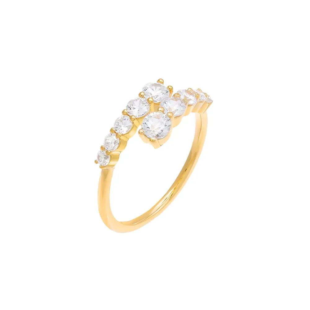 Graduated CZ Wrap Ring