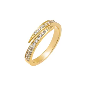 Graduated Pavé Claw Wrap Ring