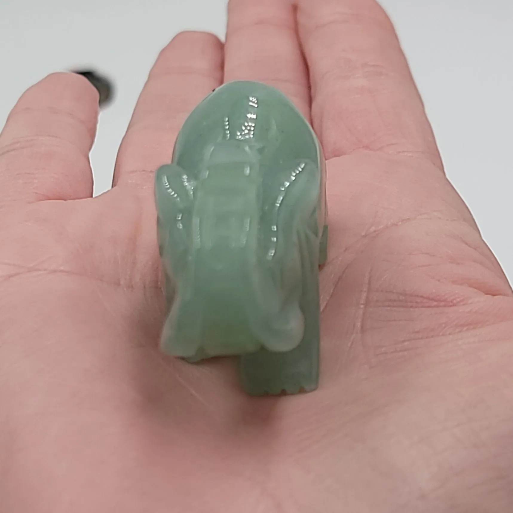 Green Aventurine Elephant Figurine 2" 50mm