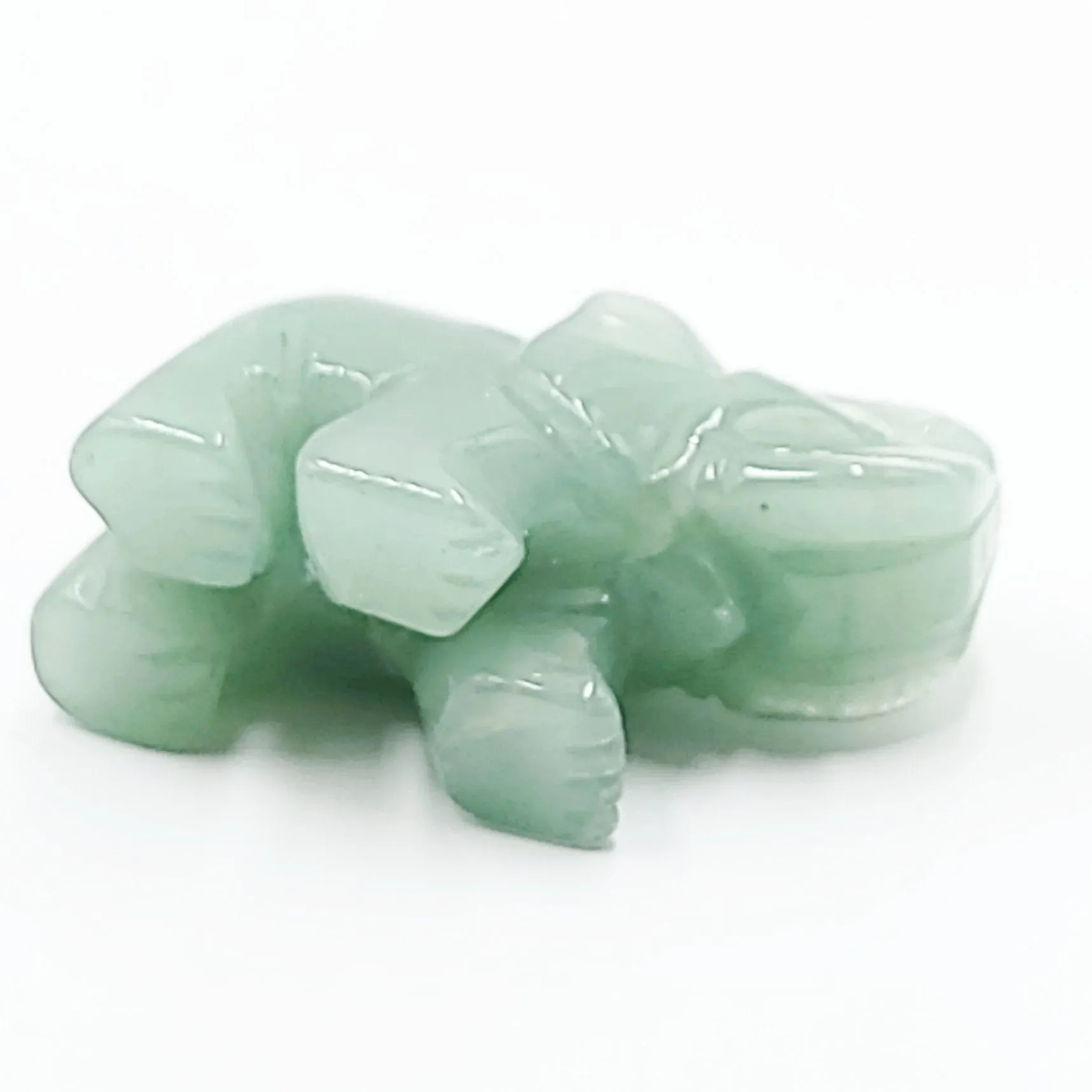 Green Aventurine Elephant Figurine 2" 50mm