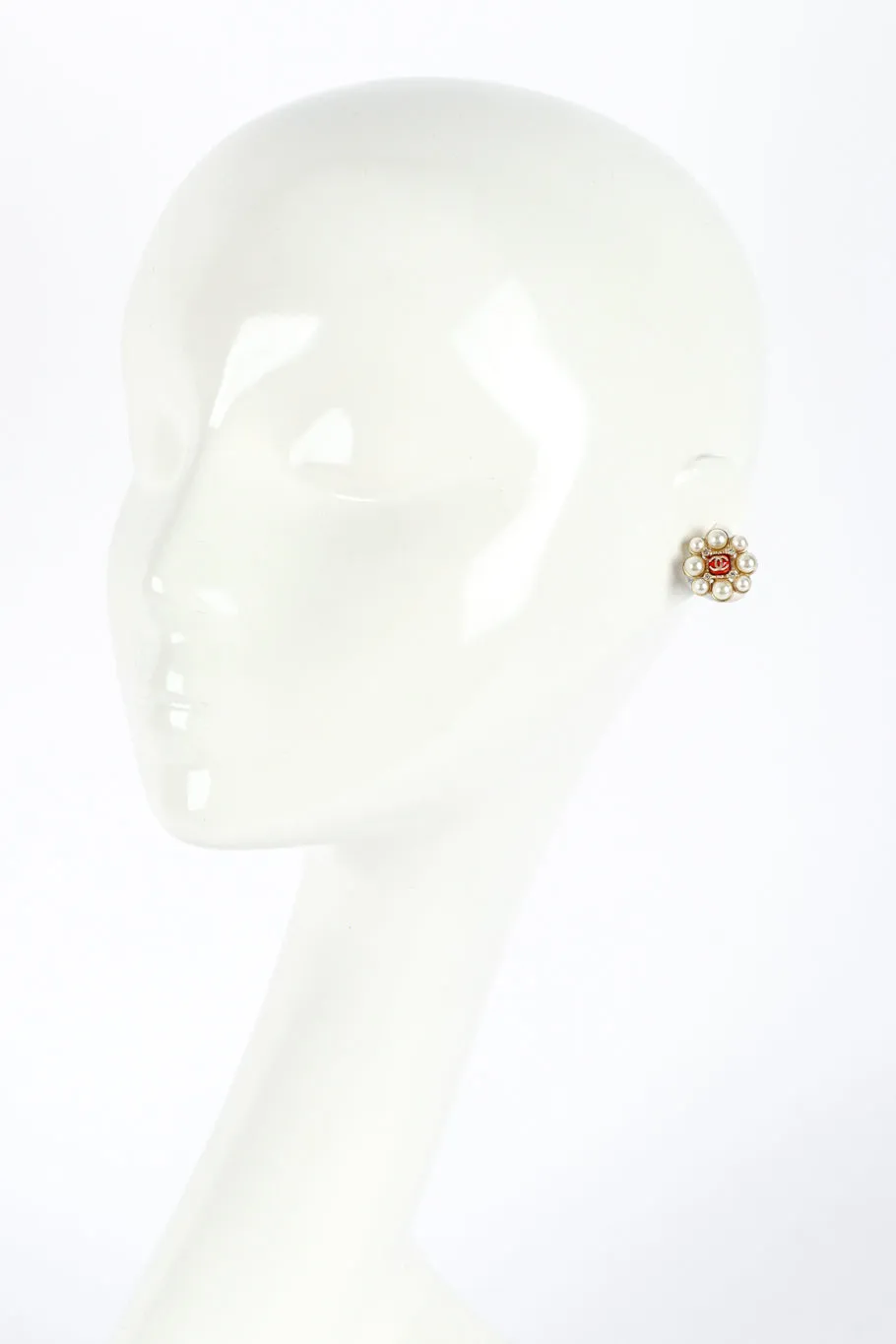 Gripoix Pearl Flower Earrings