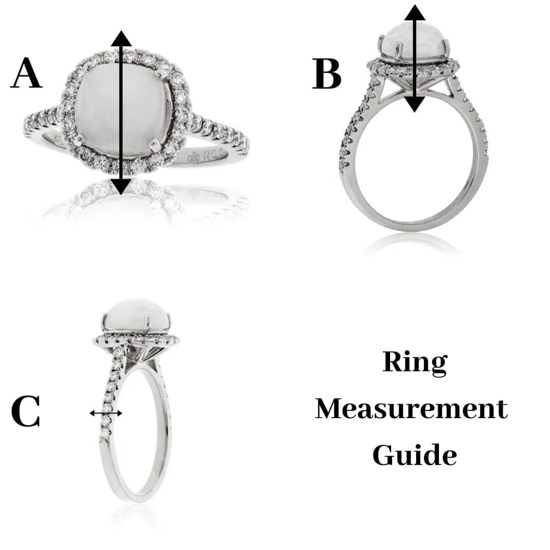 Hand Carved Mountain & Tree Inspired Engagement Ring