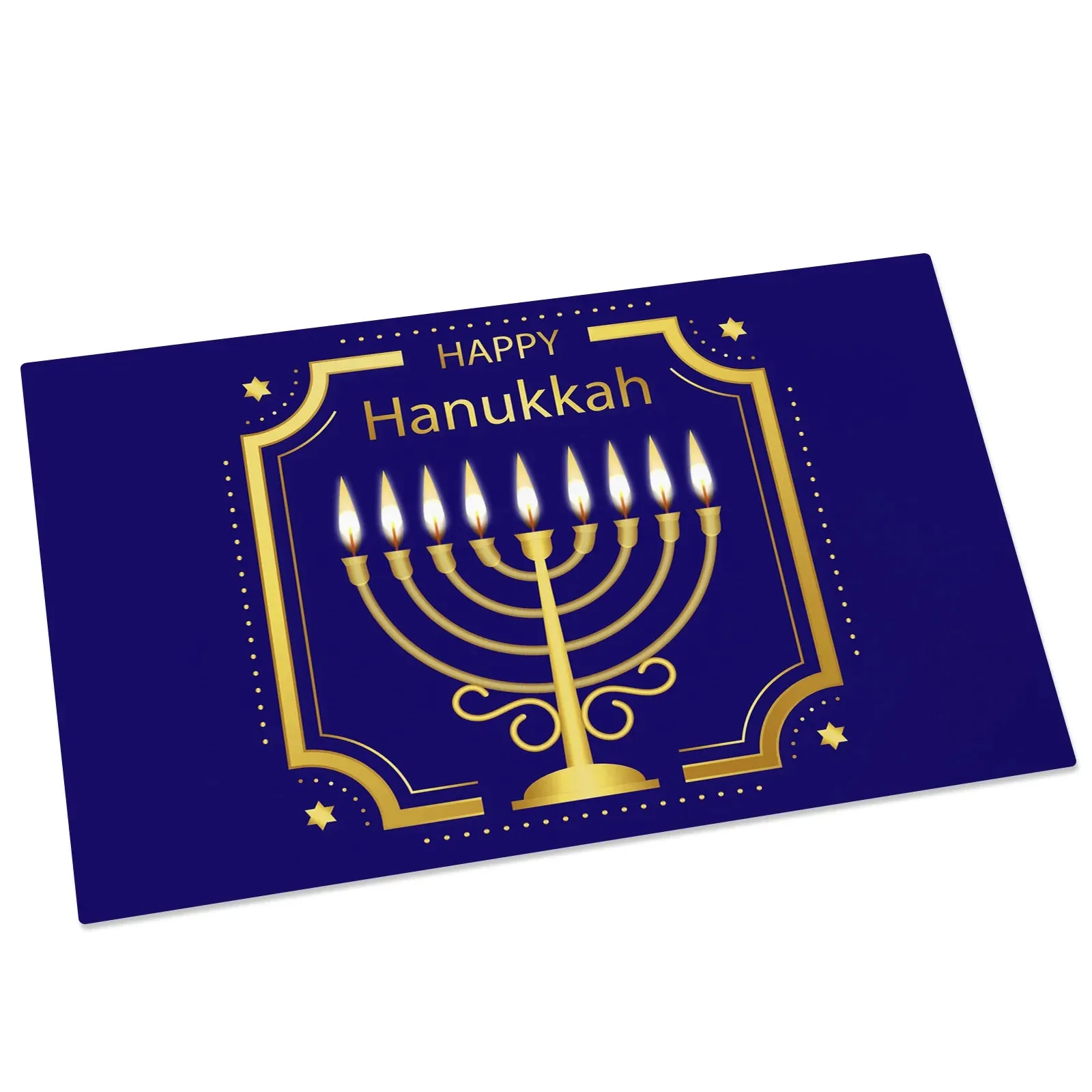 Hanukkah Mat Floor Non Slip Bathroom Kithen Rug Menorah Jewish Home Welcome Carpet For House Long Short Strip Door Mats
