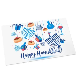 Hanukkah Mat Floor Non Slip Bathroom Kithen Rug Menorah Jewish Home Welcome Carpet For House Long Short Strip Door Mats