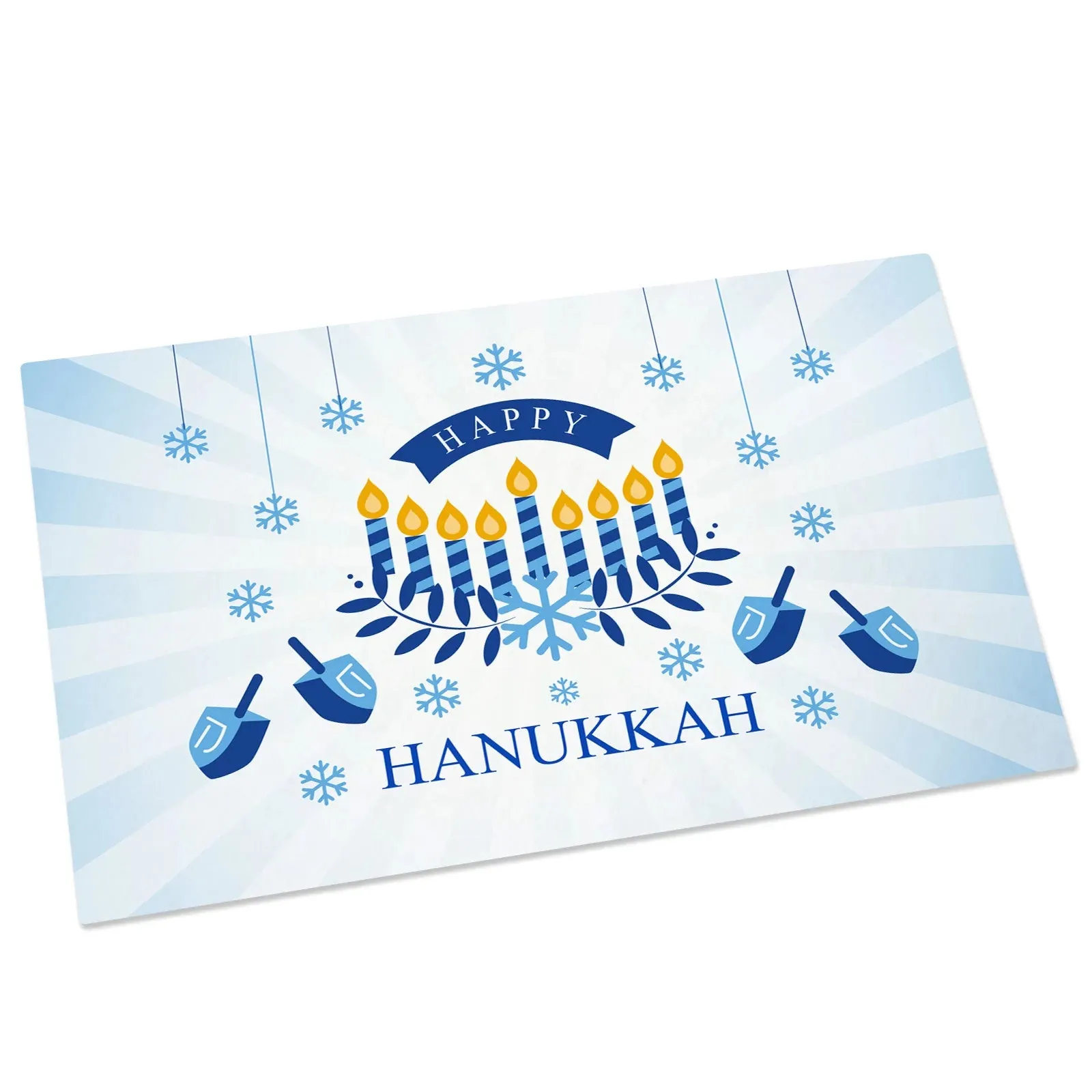 Hanukkah Mat Floor Non Slip Bathroom Kithen Rug Menorah Jewish Home Welcome Carpet For House Long Short Strip Door Mats