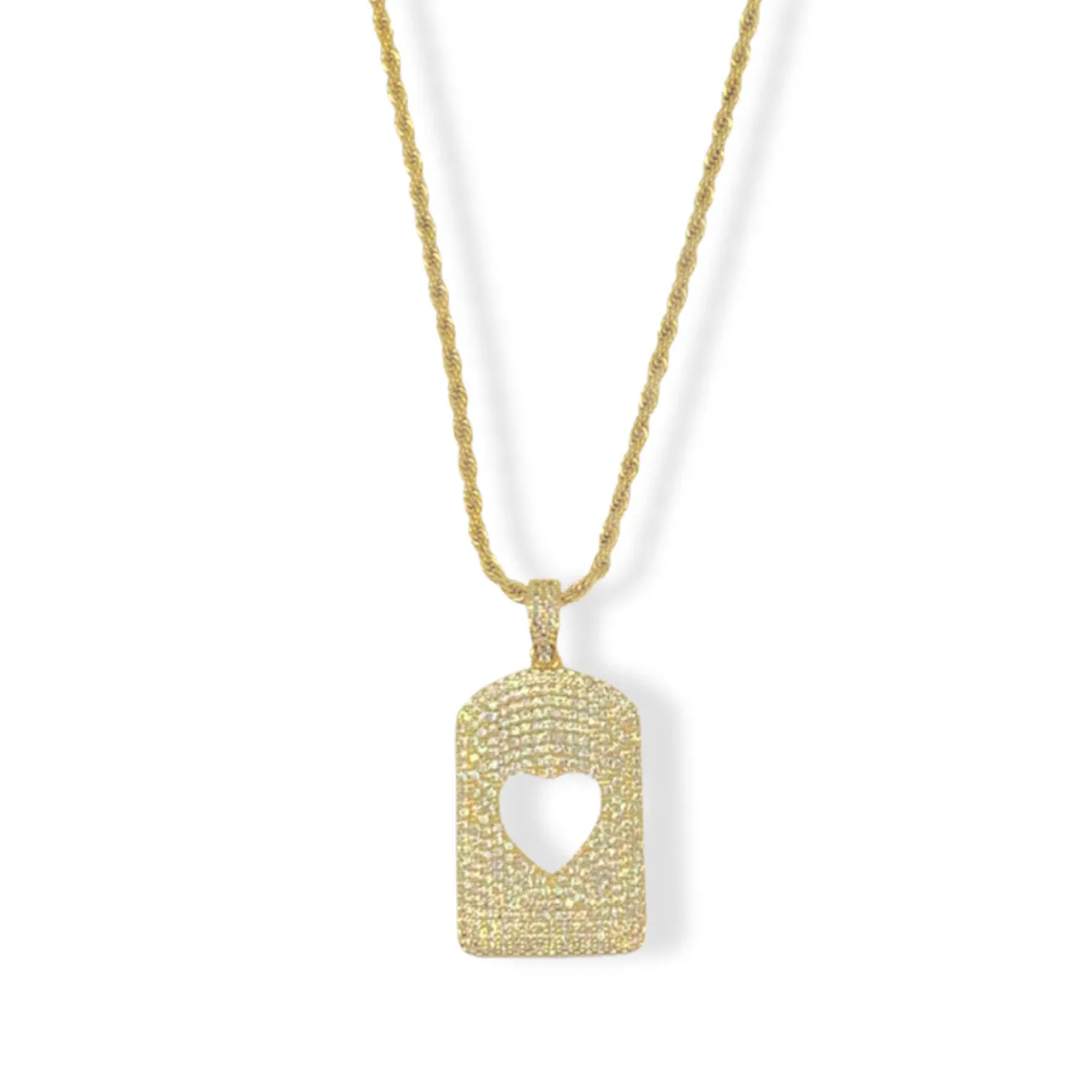 HEART TAG GOLD necklace