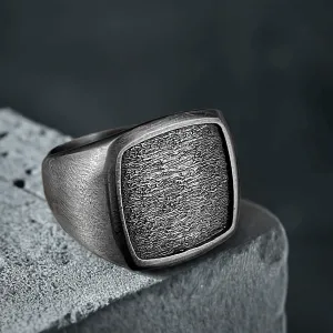 Heavy Men's Ring Blank Signet 7mm Wide Band in SOLID Silver