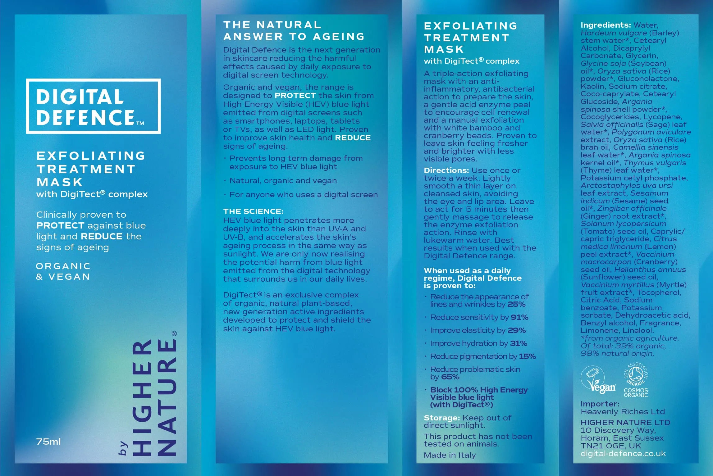 Higher Nature Digital Defence Exfoliating Treatment Mask 75ml