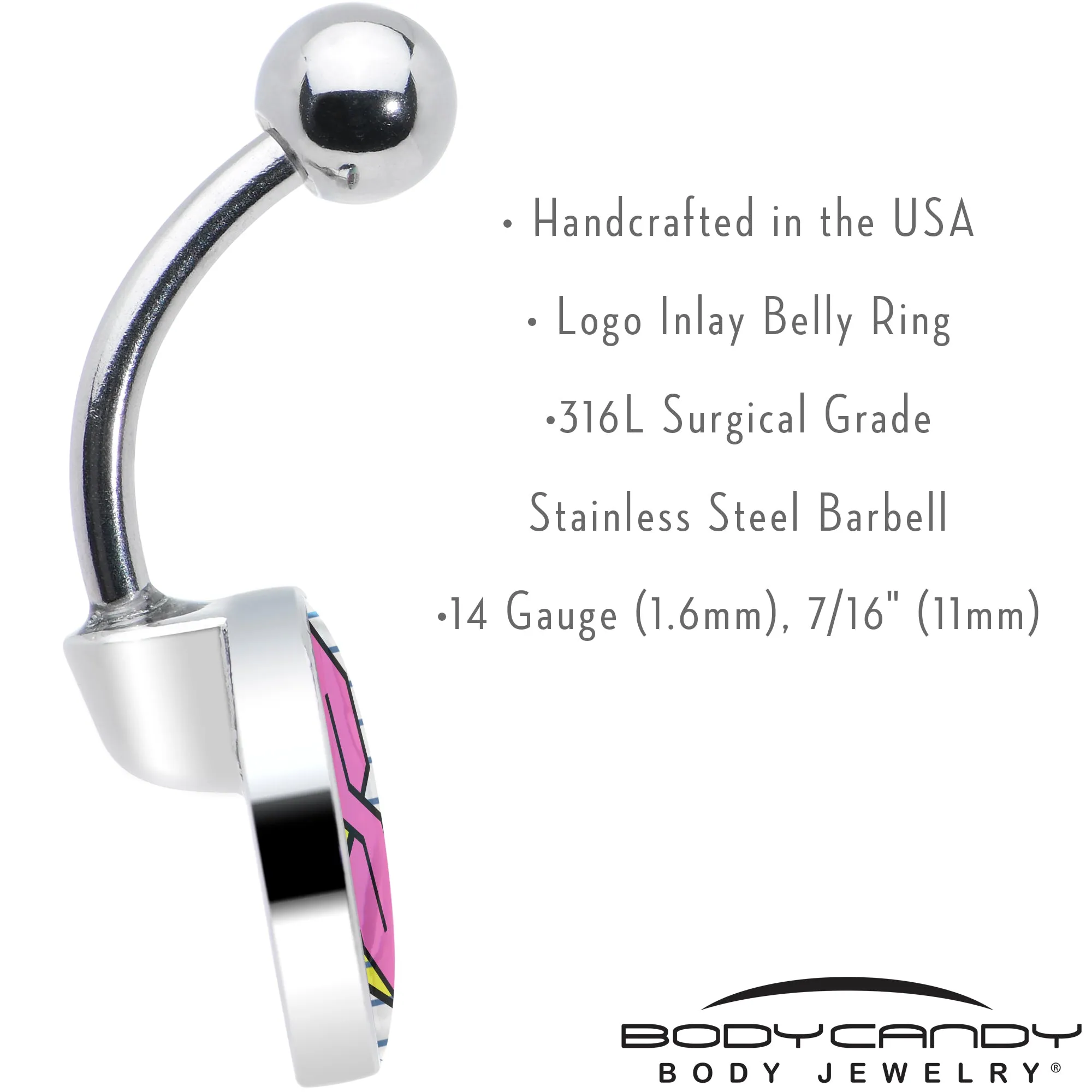 Hot Pink Cool S Belly Ring