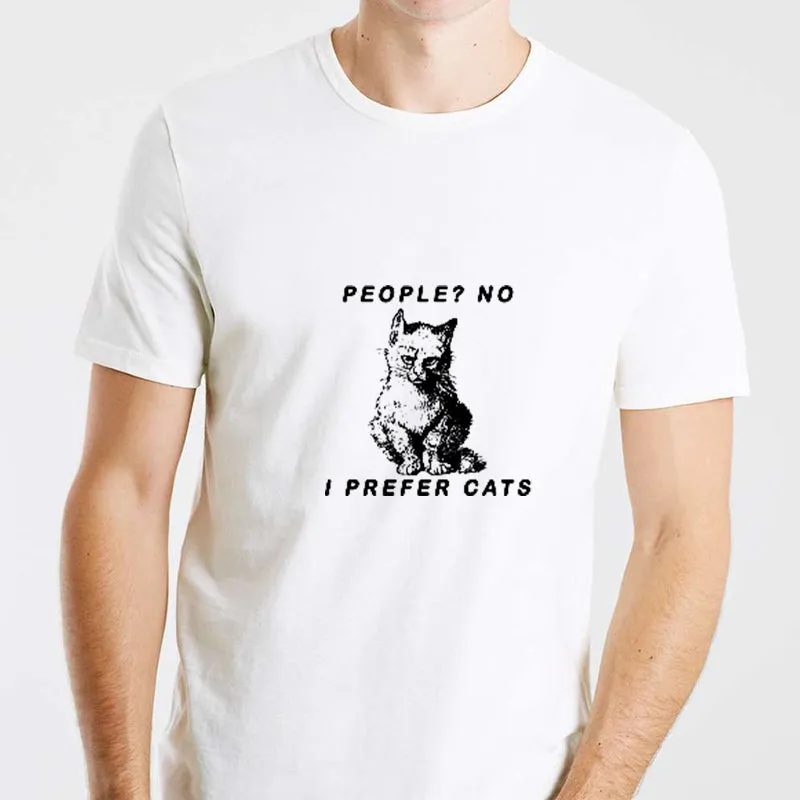 I PREFER CATS  Cotton Tee