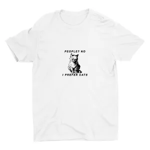 I PREFER CATS  Cotton Tee