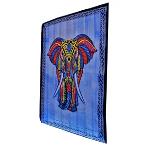 Indian Bohemian Elephant Brushstroke Art Tapestry Wall Hanging Decoration