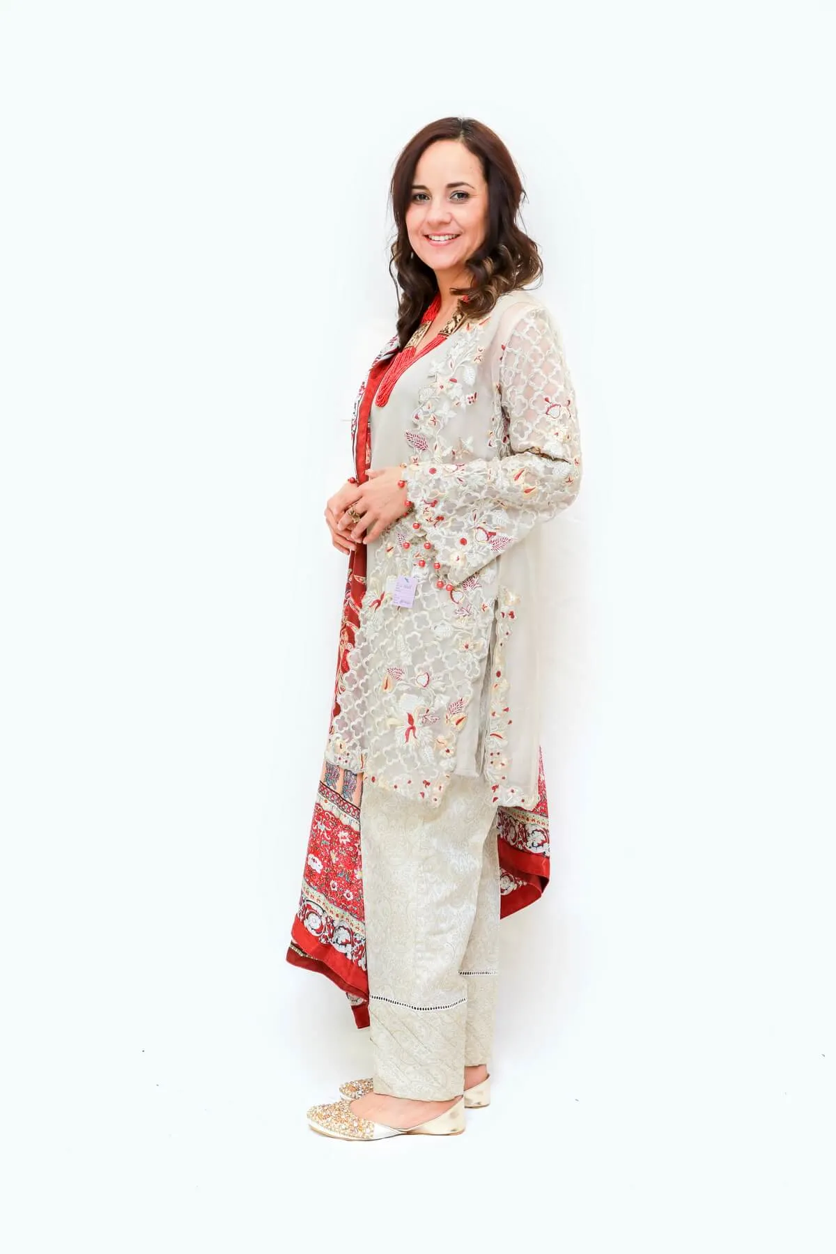 Indian Pakistani Embroidery Dress or Shawl