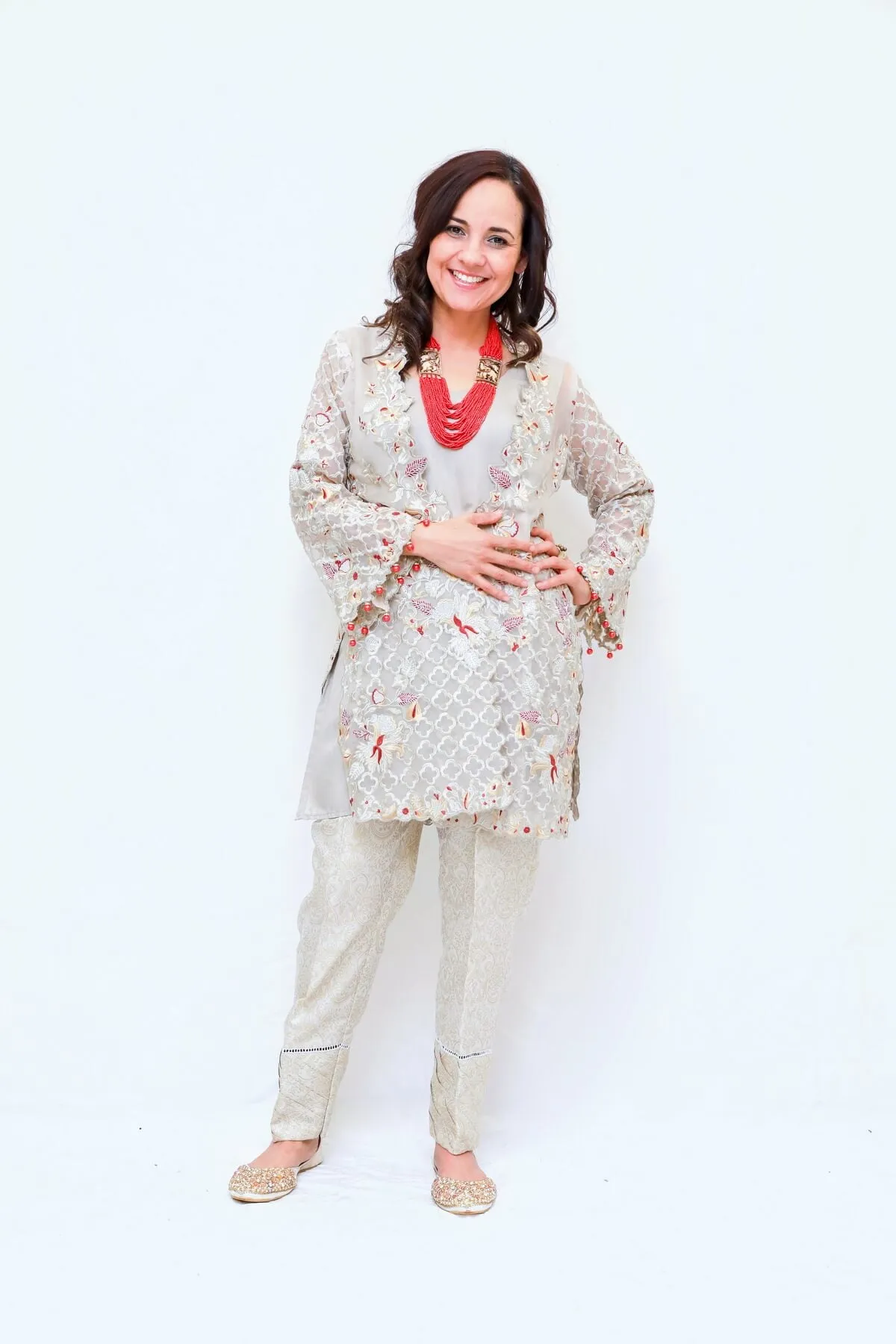 Indian Pakistani Embroidery Dress or Shawl