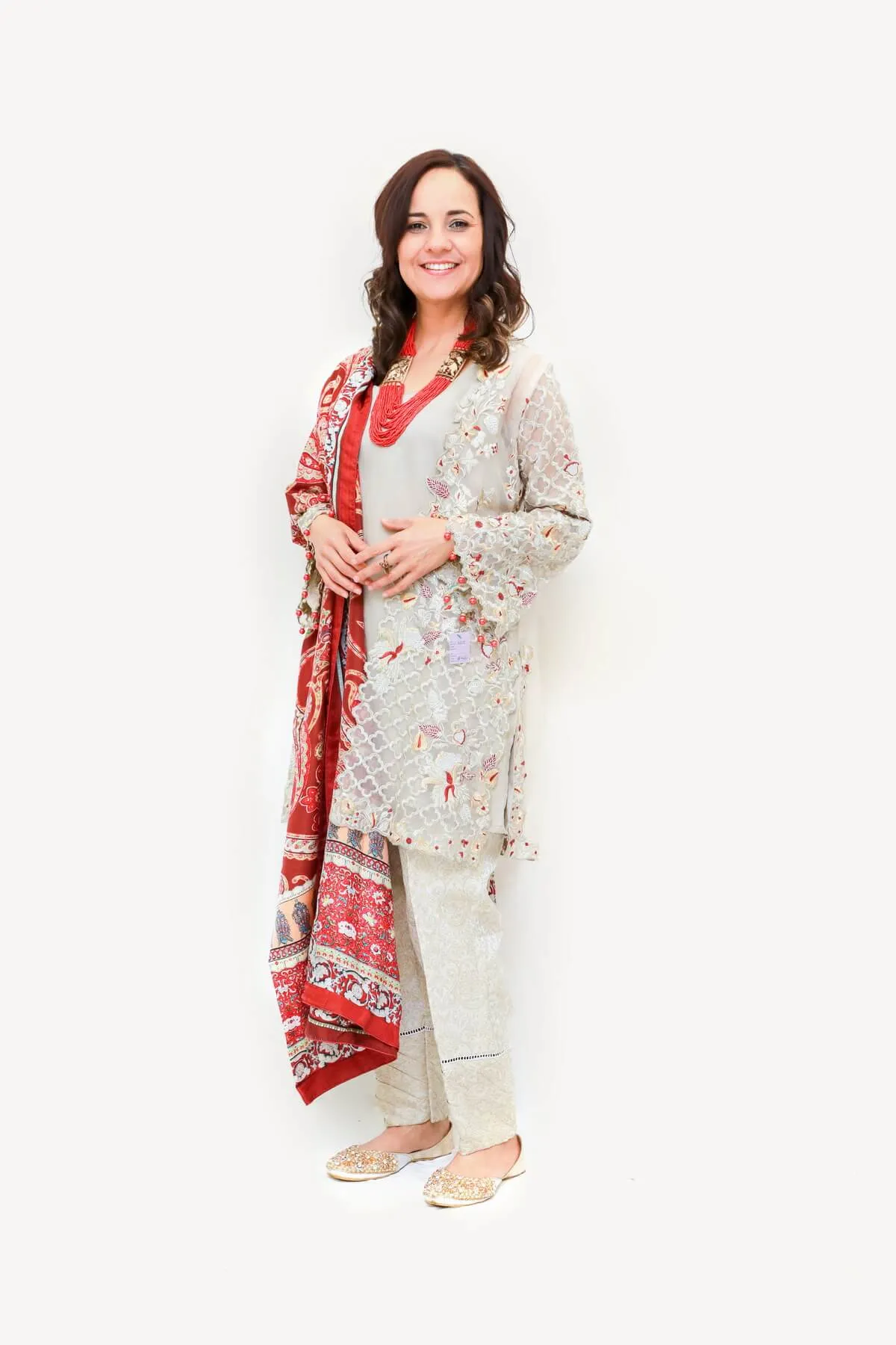 Indian Pakistani Embroidery Dress or Shawl