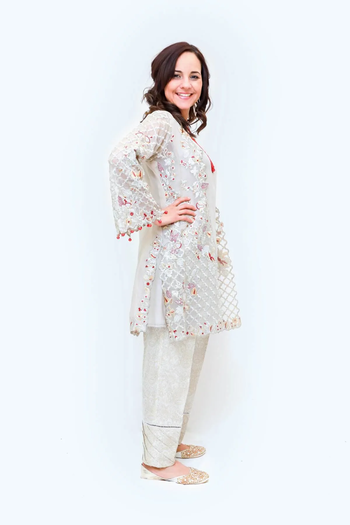Indian Pakistani Embroidery Dress or Shawl
