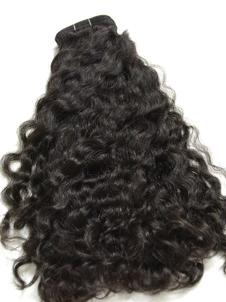 Indian Remy Kinky Wave Human Hair Extensions - Wefted Hair 26"