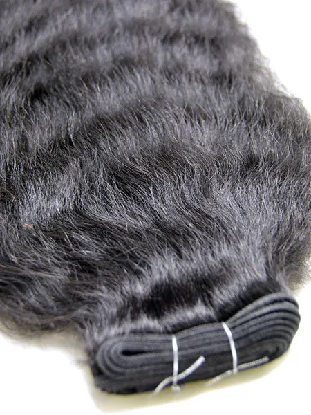 Indian Remy Kinky Wave Human Hair Extensions - Wefted Hair 26"