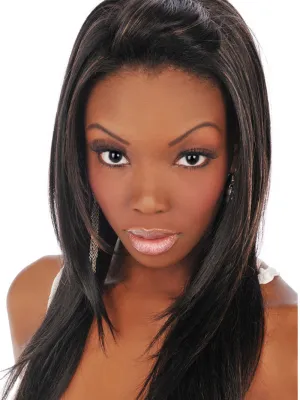 Indian Remy Yaki Straight Human Hair Extensions - Wefted Hair 18"
