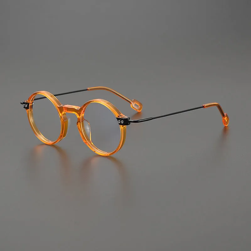 Kai Retro Round Acetate Glasses Frame