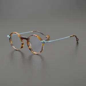 Kai Retro Round Acetate Glasses Frame