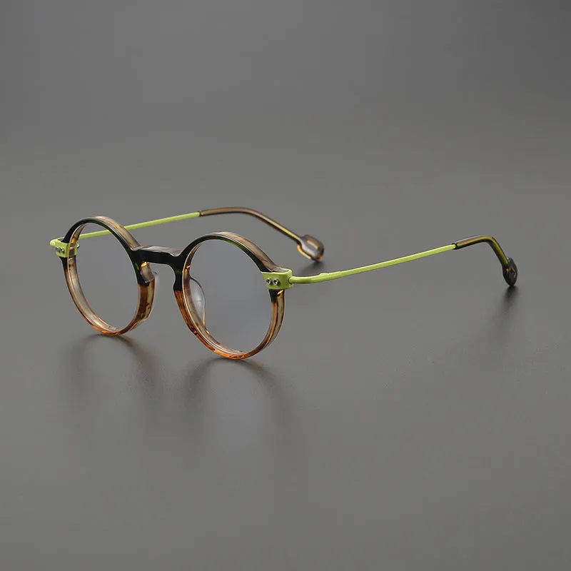 Kai Retro Round Acetate Glasses Frame
