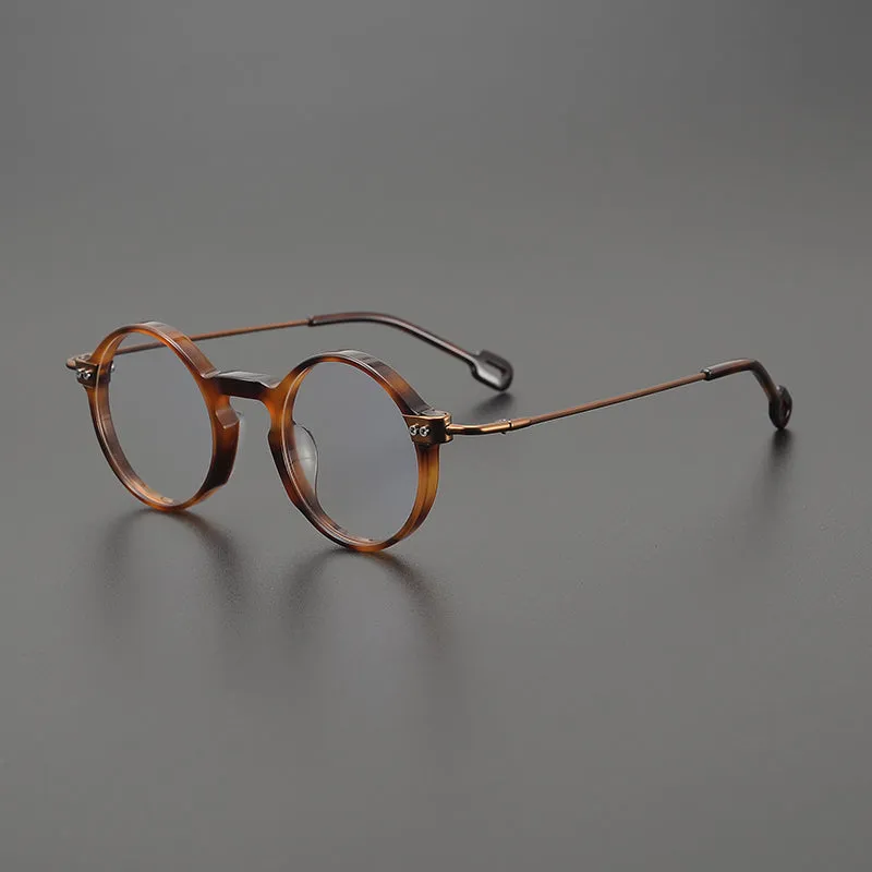 Kai Retro Round Acetate Glasses Frame