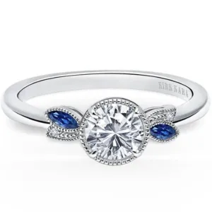 Kirk Kara "Dahlia" Nature-Inspired Blue Sapphire Engagement Ring