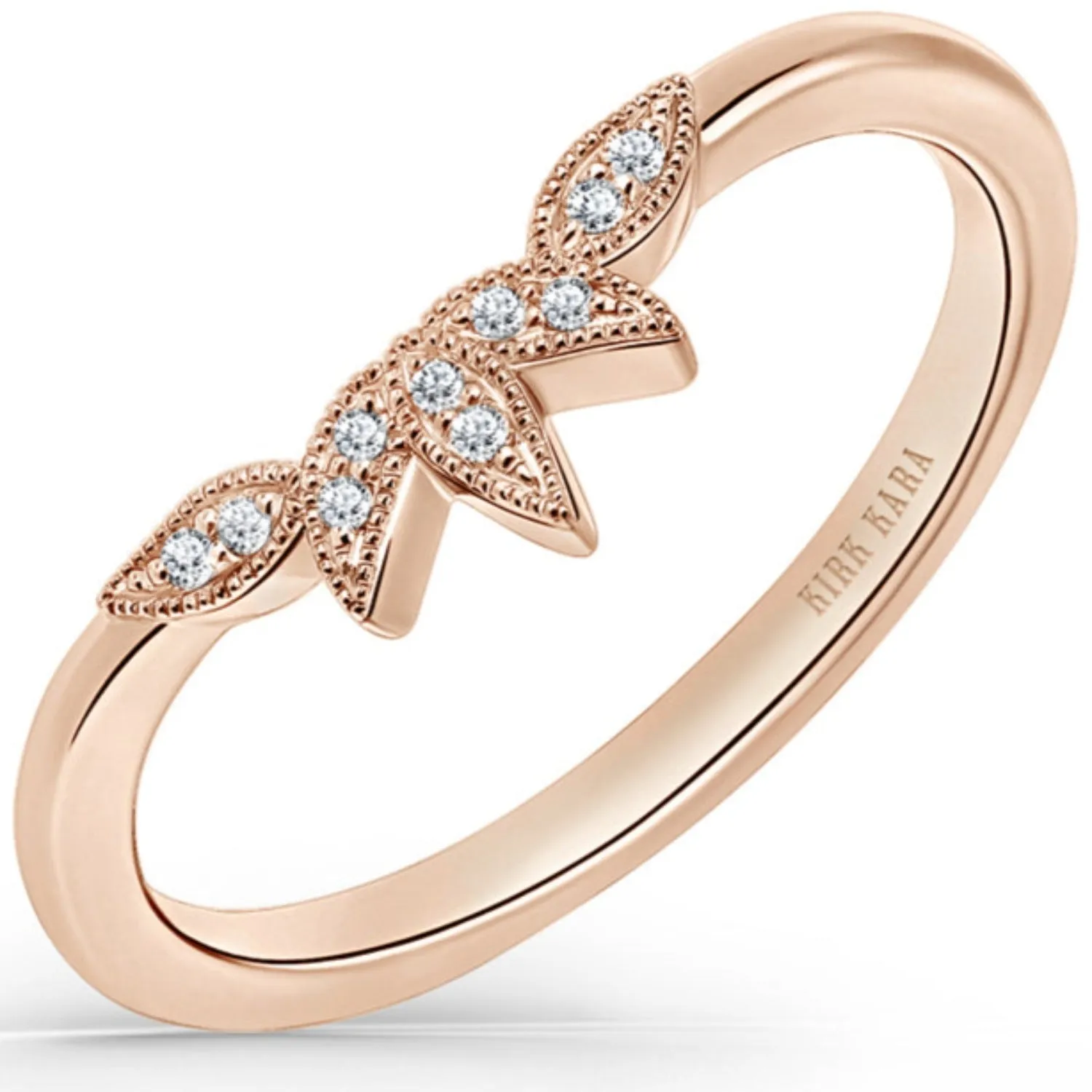 Kirk Kara "Dahlia" Nature-Inspired Diamond Wedding Band