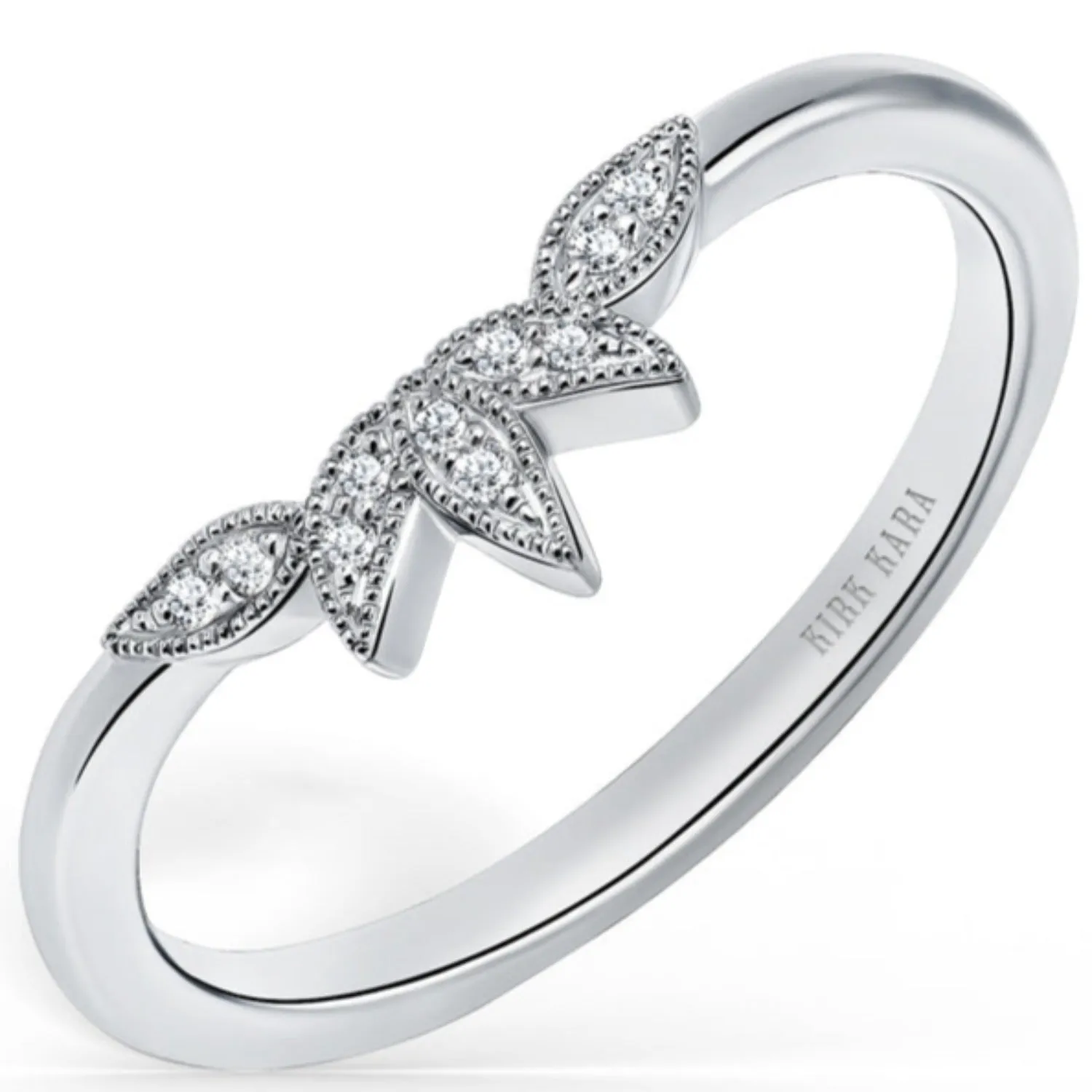 Kirk Kara "Dahlia" Nature-Inspired Diamond Wedding Band