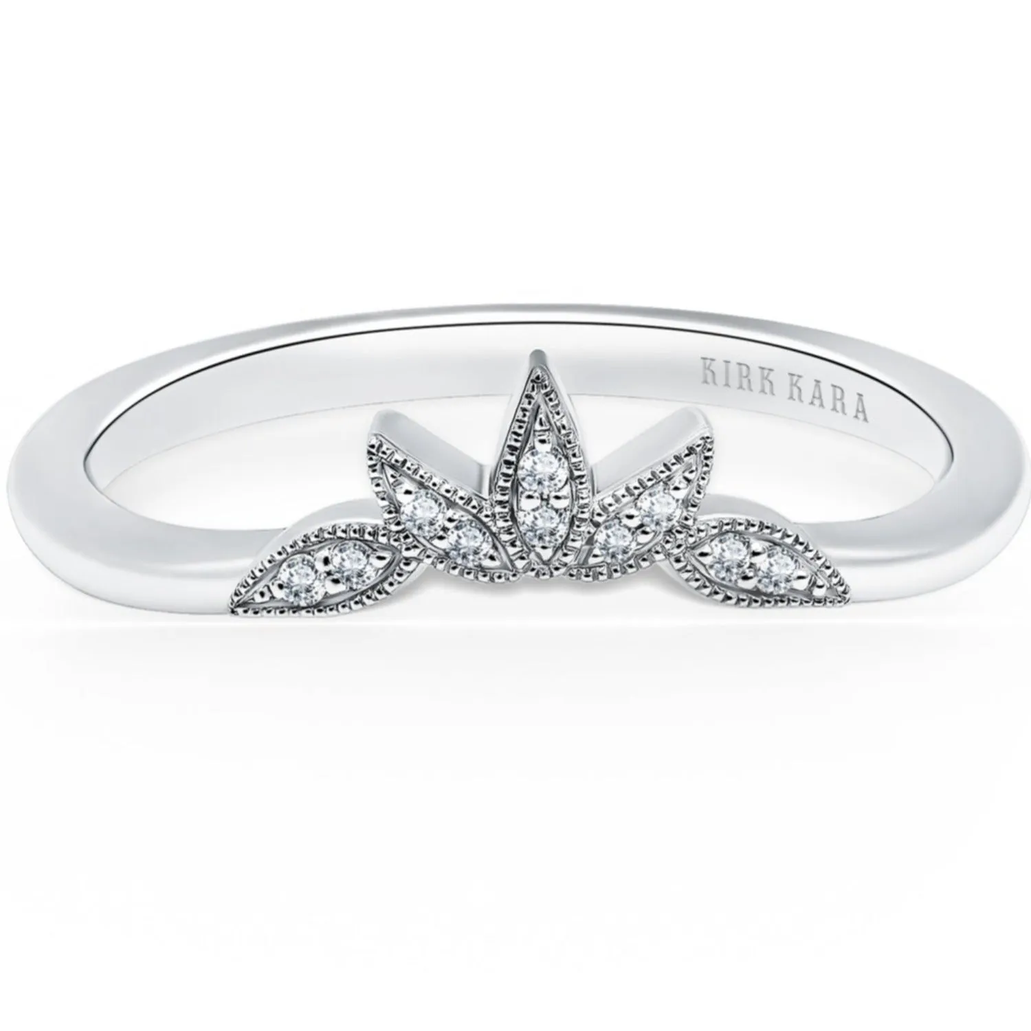 Kirk Kara "Dahlia" Nature-Inspired Diamond Wedding Band