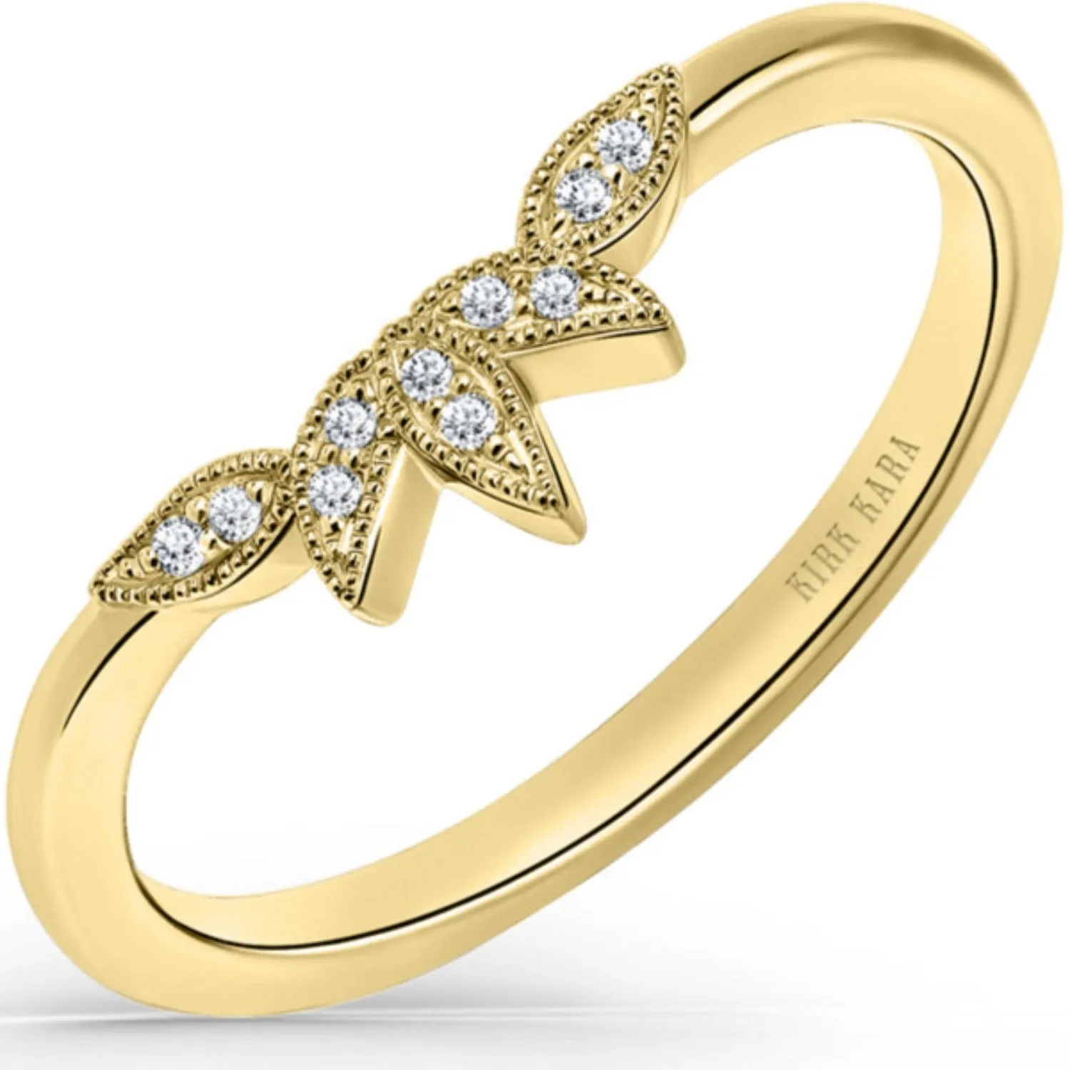 Kirk Kara "Dahlia" Nature-Inspired Diamond Wedding Band