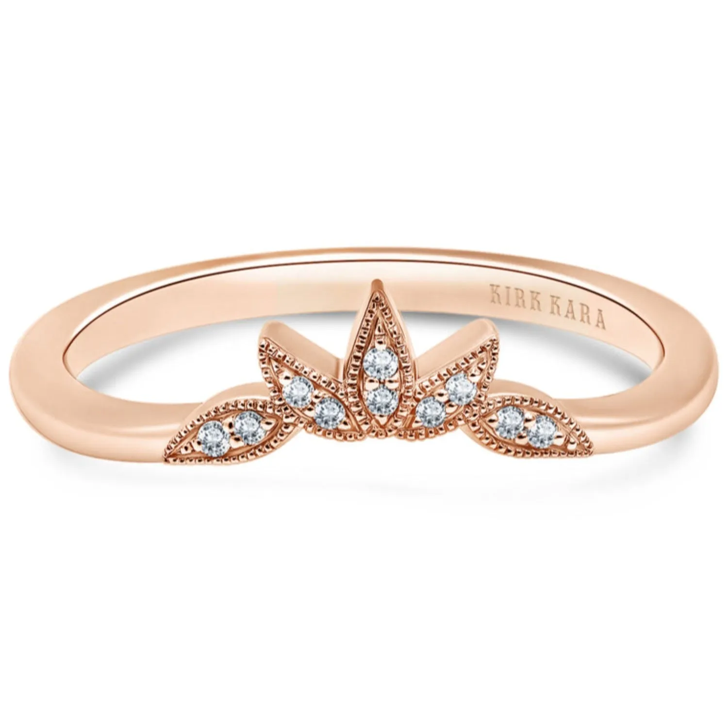 Kirk Kara "Dahlia" Nature-Inspired Diamond Wedding Band