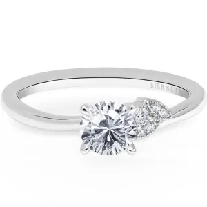 Kirk Kara "Dahlia" Petite Leaf Diamond Engagement Ring