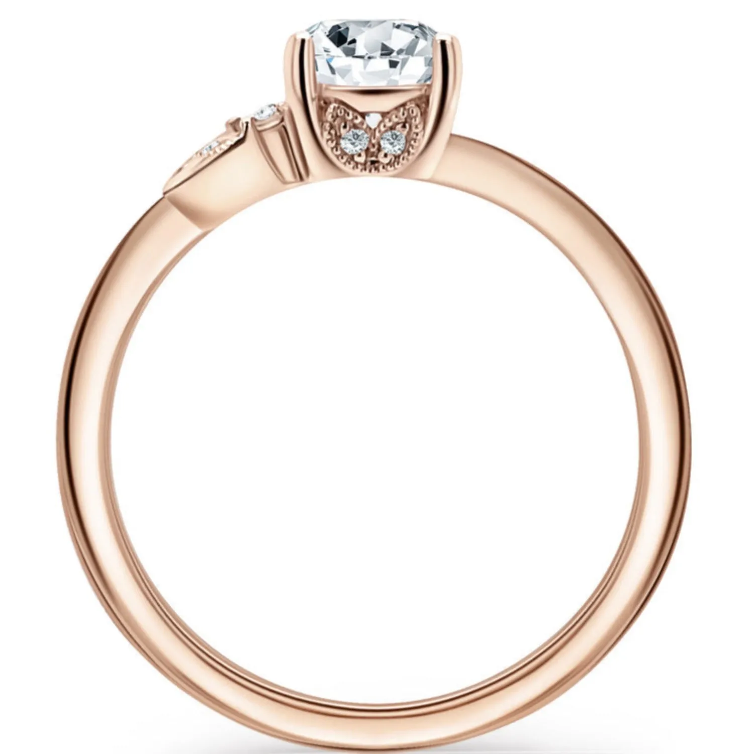 Kirk Kara "Dahlia" Petite Leaf Diamond Engagement Ring