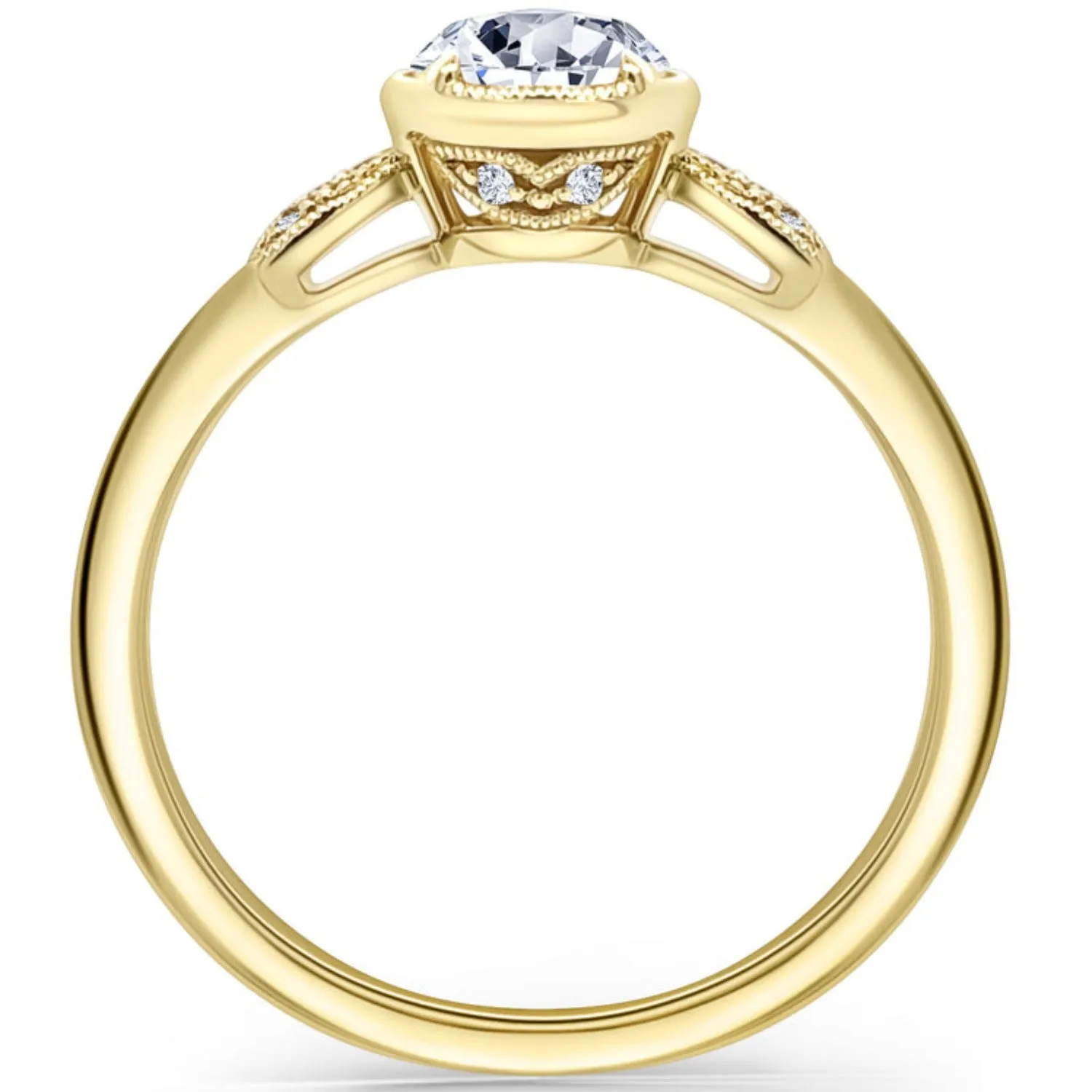 Kirk Kara "Dahlia" Rose Cut Leaf Diamond Engagement Ring