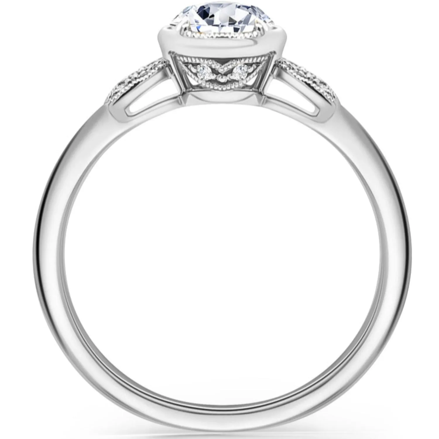Kirk Kara "Dahlia" Rose Cut Leaf Diamond Engagement Ring