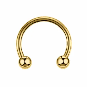Kullattu titaaninen hevosenkenkä 1.2mm (PVD Titaani G23)