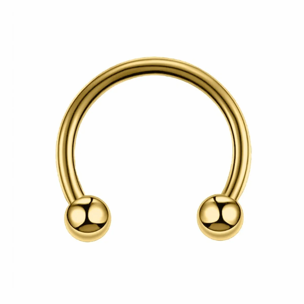 Kullattu titaaninen hevosenkenkä 1.2mm (PVD Titaani G23)
