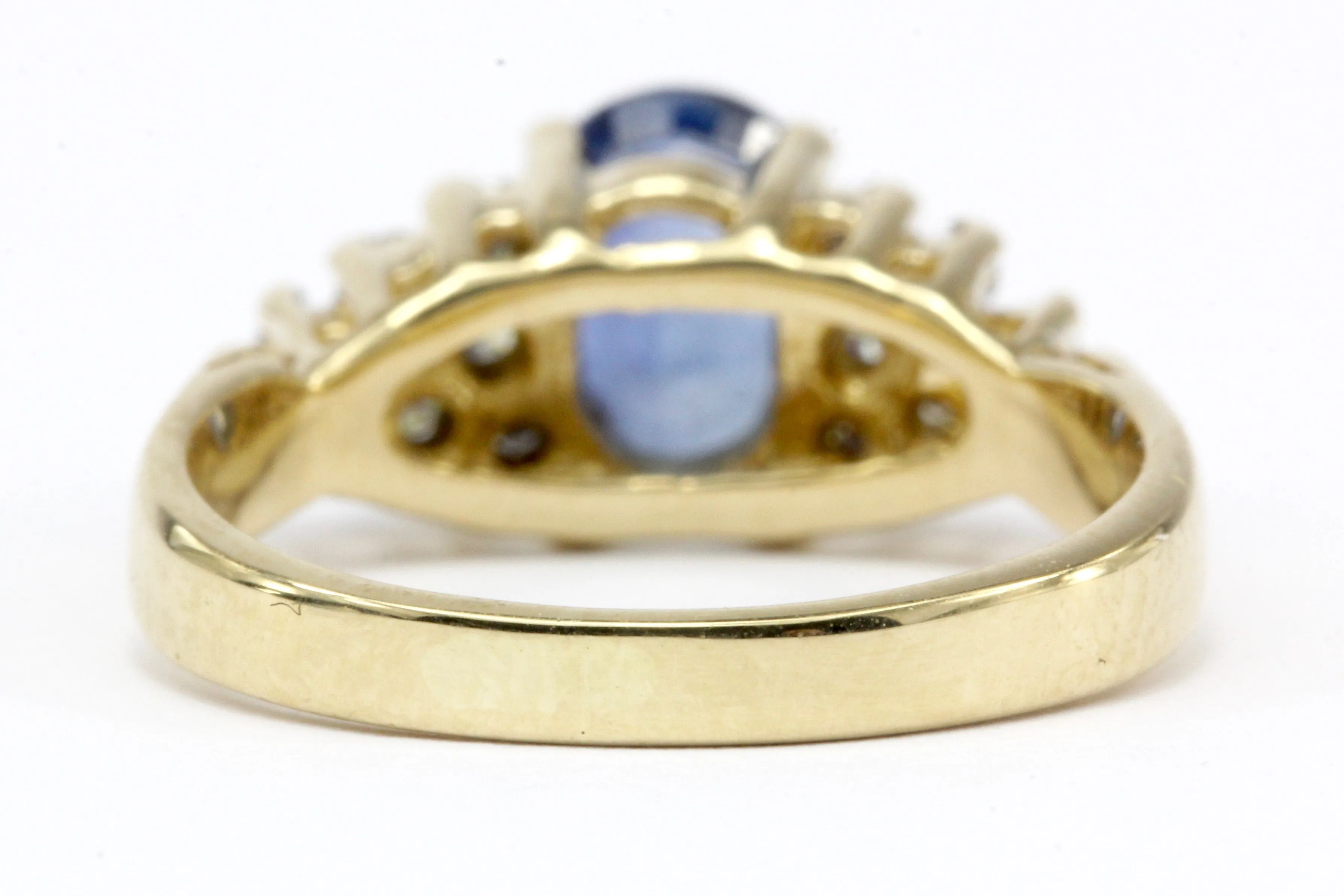 LeVian .90 CT Natural Sapphire and Diamond Ring Size 3.75